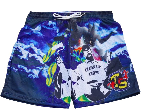 "Clean Up Crew" Mesh Shorts